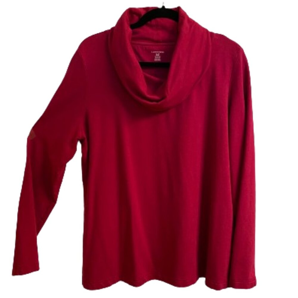 Lands' End Women's Long Sleeve Red Top